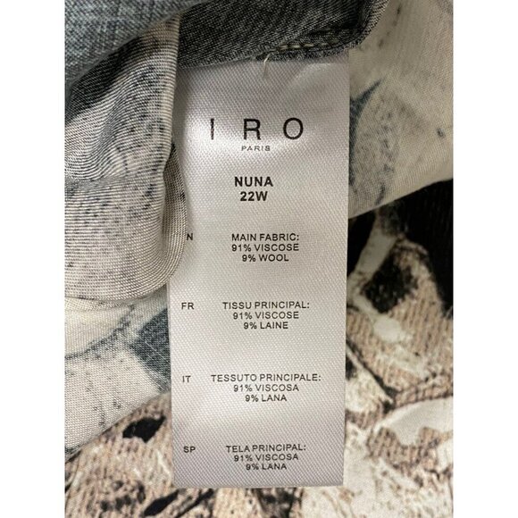 IRO Dress Sz 34 FR /US 2 Maxi Midi Black Beige abstract high low Designer Luxury - Picture 8 of 14